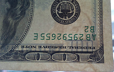1996 USA America 100 $ Dollar Bill Error Mistake watermark Picture Upside Down