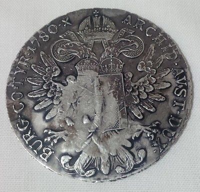 1780 Maria Theresa Thaler Countermark Saudi Arabia Najed Hejaz Hijaz Silver Coin