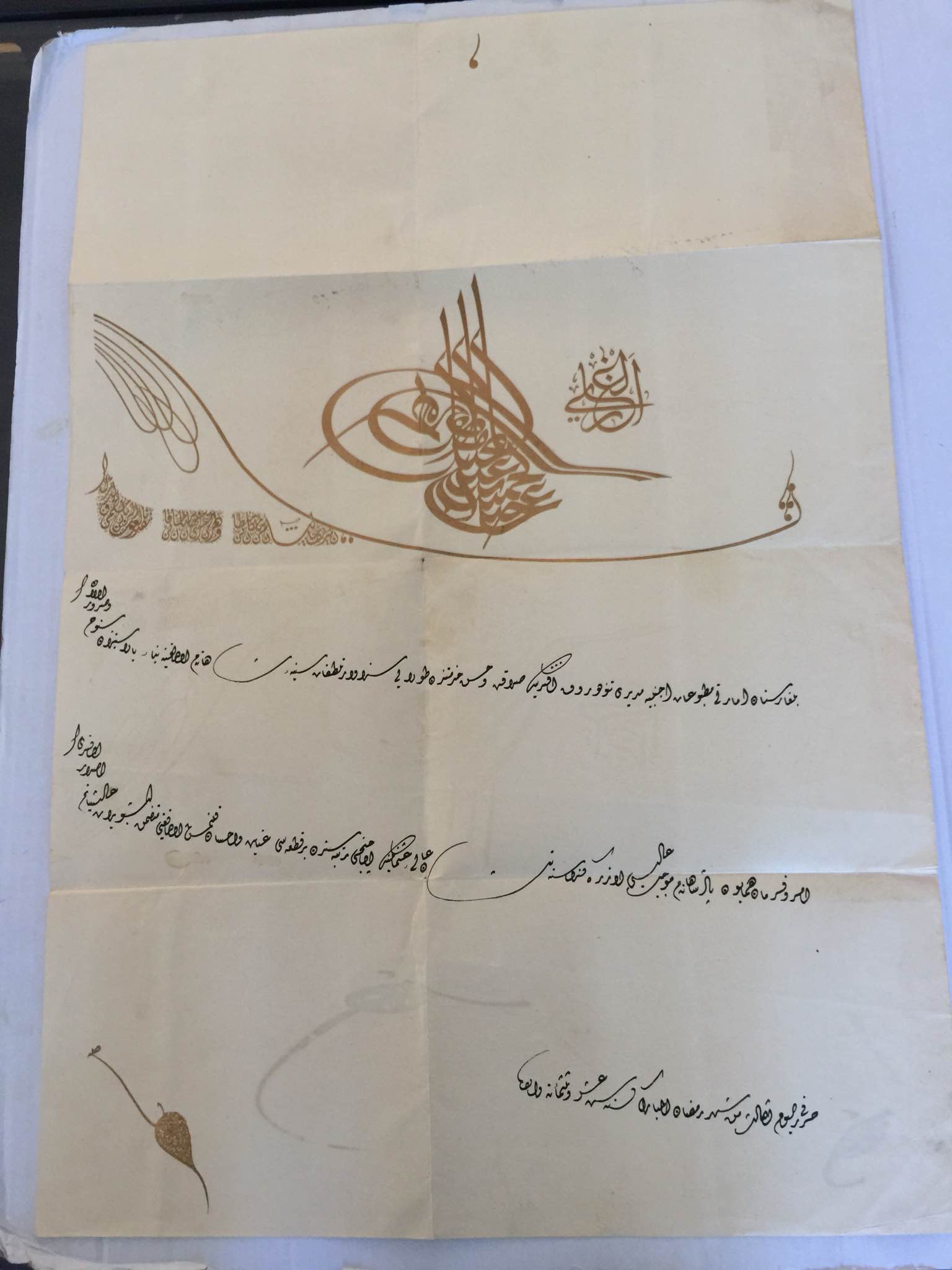 1810 Ottoman Turkey Order of Osmanie Mejidie Degree Signed by Sultan Mahmud II