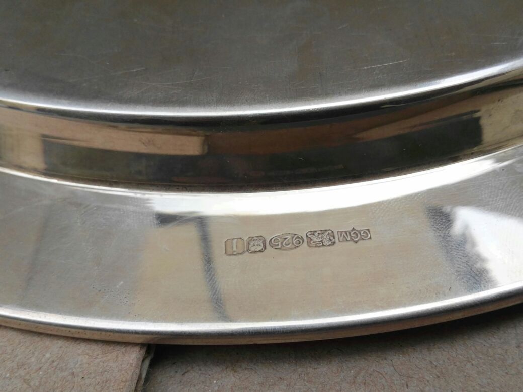 Vintage Qatar Doha Silver Coffee Pot & Tray Dallah Engraved Emir Khalifa 1832 grams 