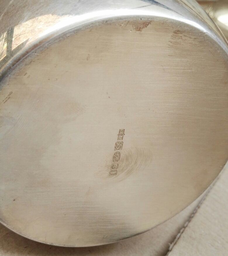 Vintage Qatar Doha Silver Coffee Pot & Tray Dallah Engraved Emir Khalifa 1832 grams 