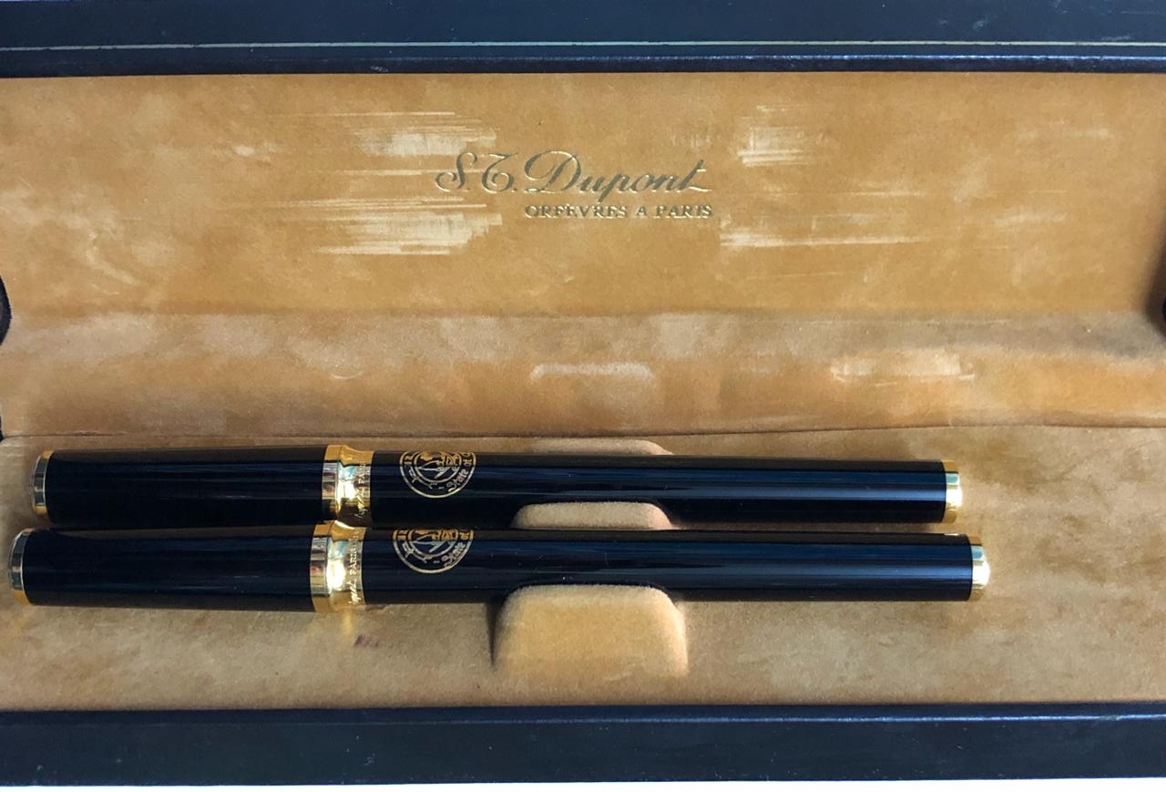 S T Dupont Set Fountain Ballpoint Qatar Special Edition Emir Khalifa Al Thani