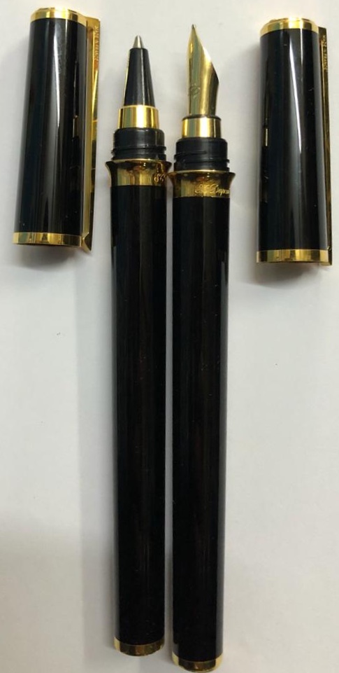 S T Dupont Set Fountain Ballpoint Qatar Special Edition Emir Khalifa Al Thani