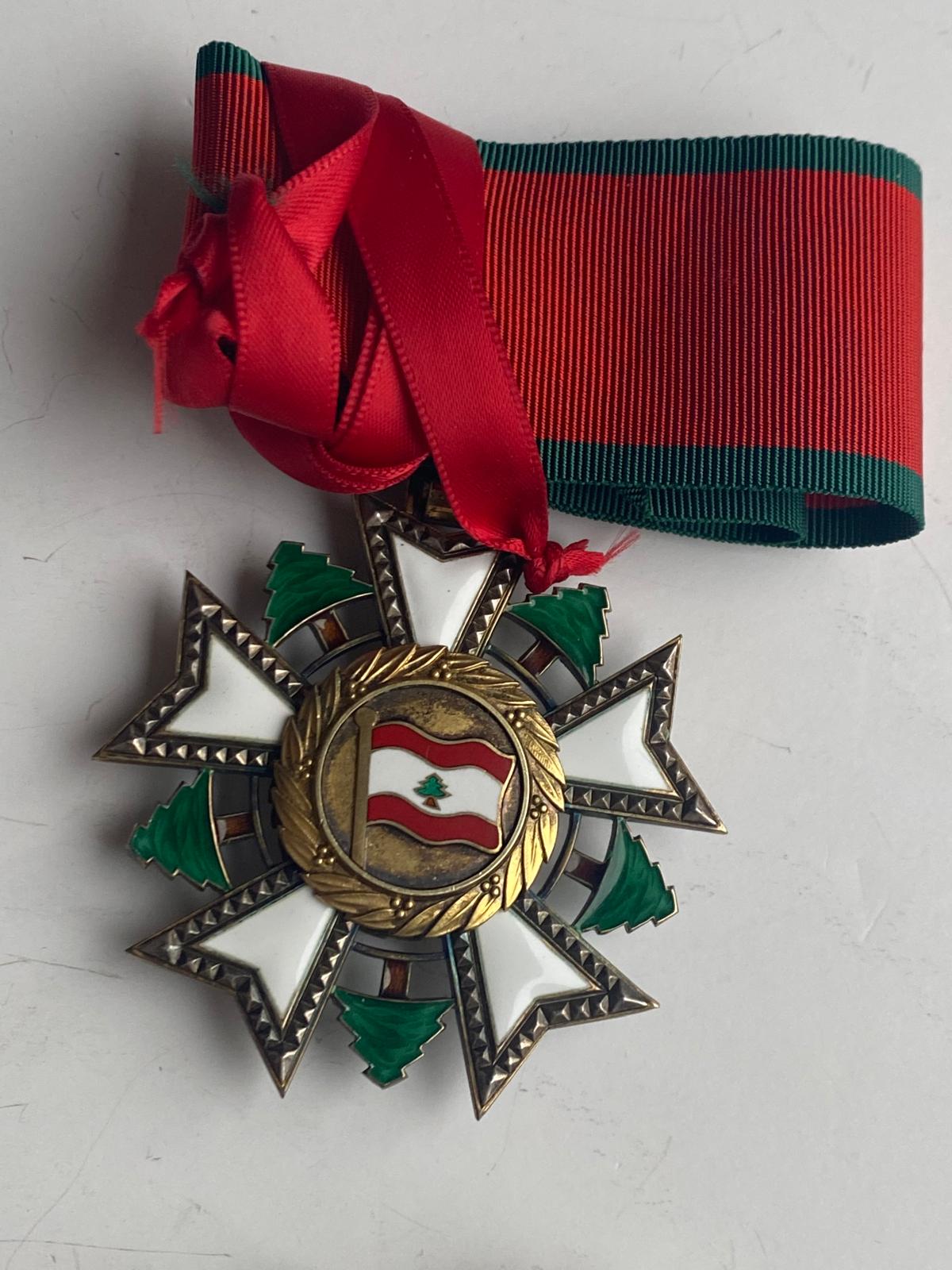 Lebanon National Order of Cedar 2nd Class Medal Badge Ordre National du Cedre