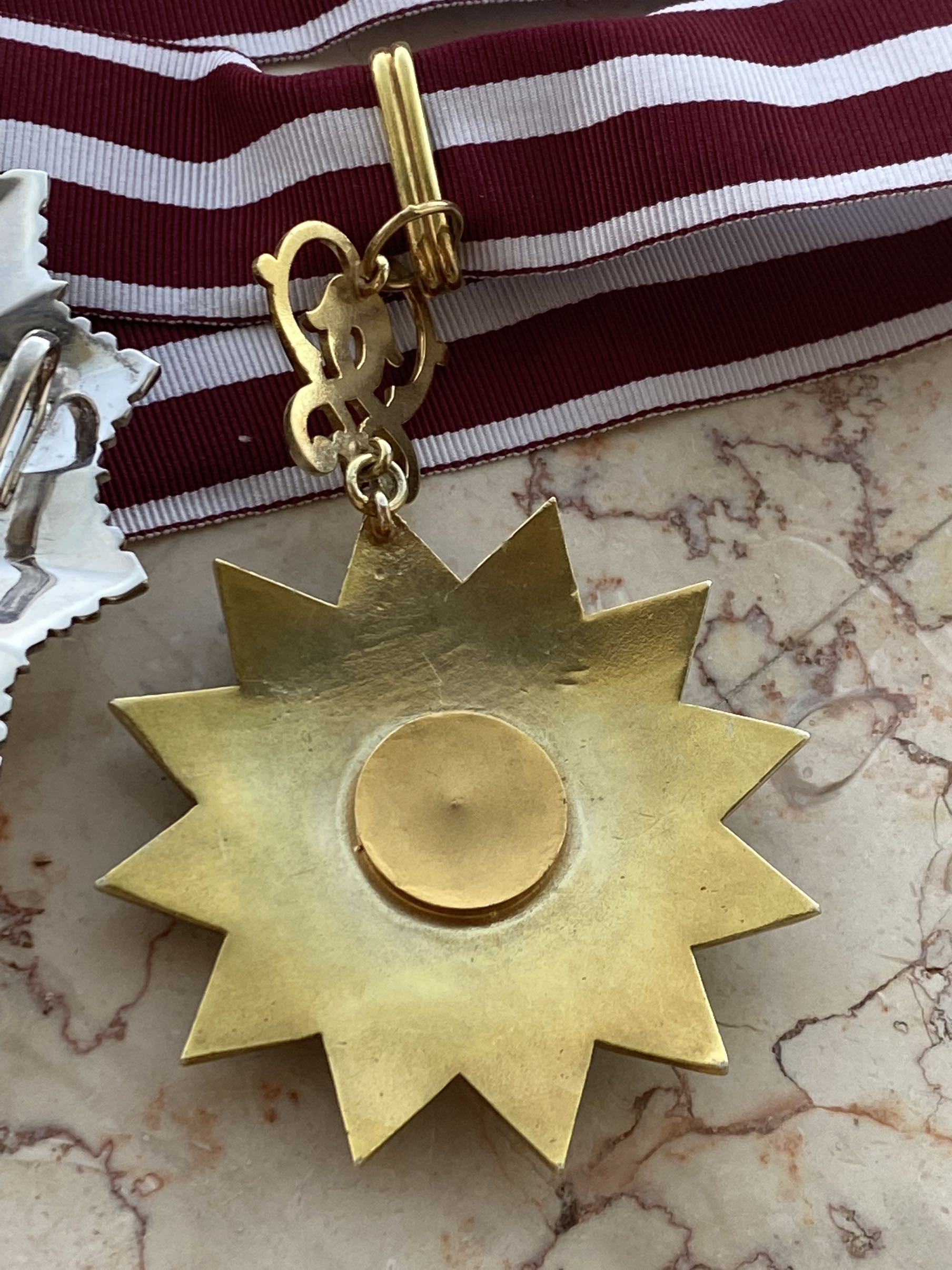 1978 Qatar Order of Merit 1st Class Neck Badge Breast Star Medal Sheikh/ Emir Khalifa