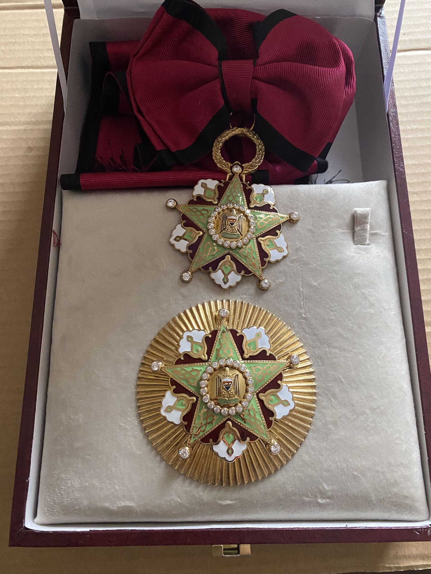 2021 Iraq Order of the Rafidhain (Two Rivers) Grand Cross Set Badge Medal Nichan (Specimen/Sample)