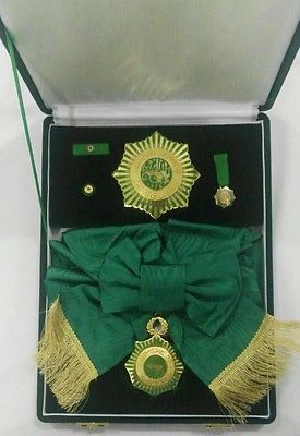 Libya Arab Jamahiriya Order Grand Conqueror Sash Breast Star Badge Medal Qaddafi