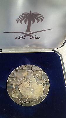 1400 AH 1980 Saudi Arabia Jeddah King Abdul-Aziz Al Saud Medal 114 Gram & 65 mm