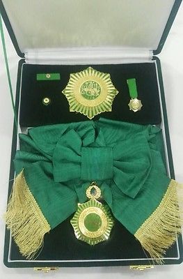 Libya Arab Jamahiriya Order Grand Conqueror Sash Breast Star Badge Medal Qaddafi