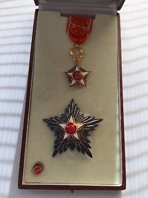 Morocco Order of Quissam Alaquite BuSaidi 3 Class Set Badge Medal Nichan Wissam Morocco Order of Quissam Alaquite BuSaidi 3 Class Set Badge Medal Nichan Wissam