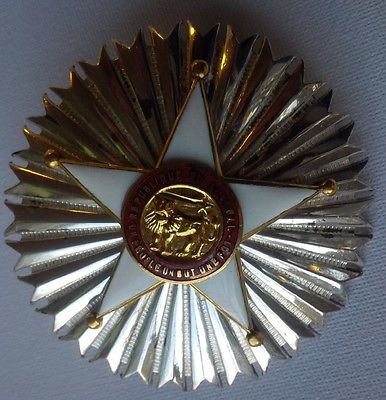 1960 Senegal Order of the Lion Grand Cross Breast Star Neck Chest Badge Medal VF