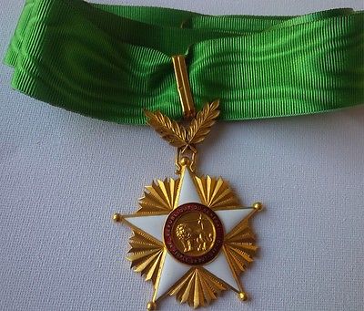 1960 Senegal Order of the Lion Grand Cross Breast Star Neck Chest Badge Medal VF