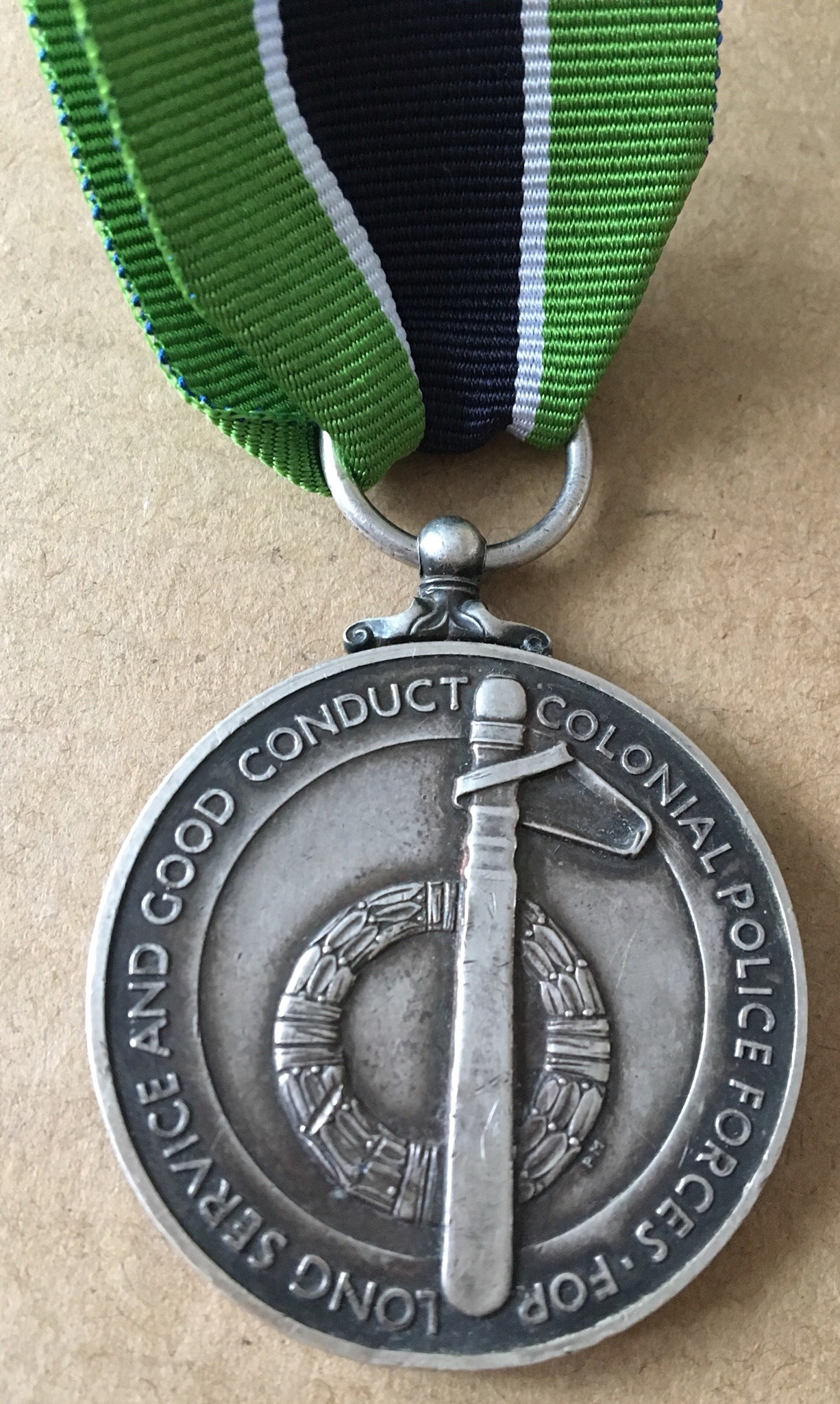 1938 British Colonial Police Forces for Long Service and Good Conduct Palestine