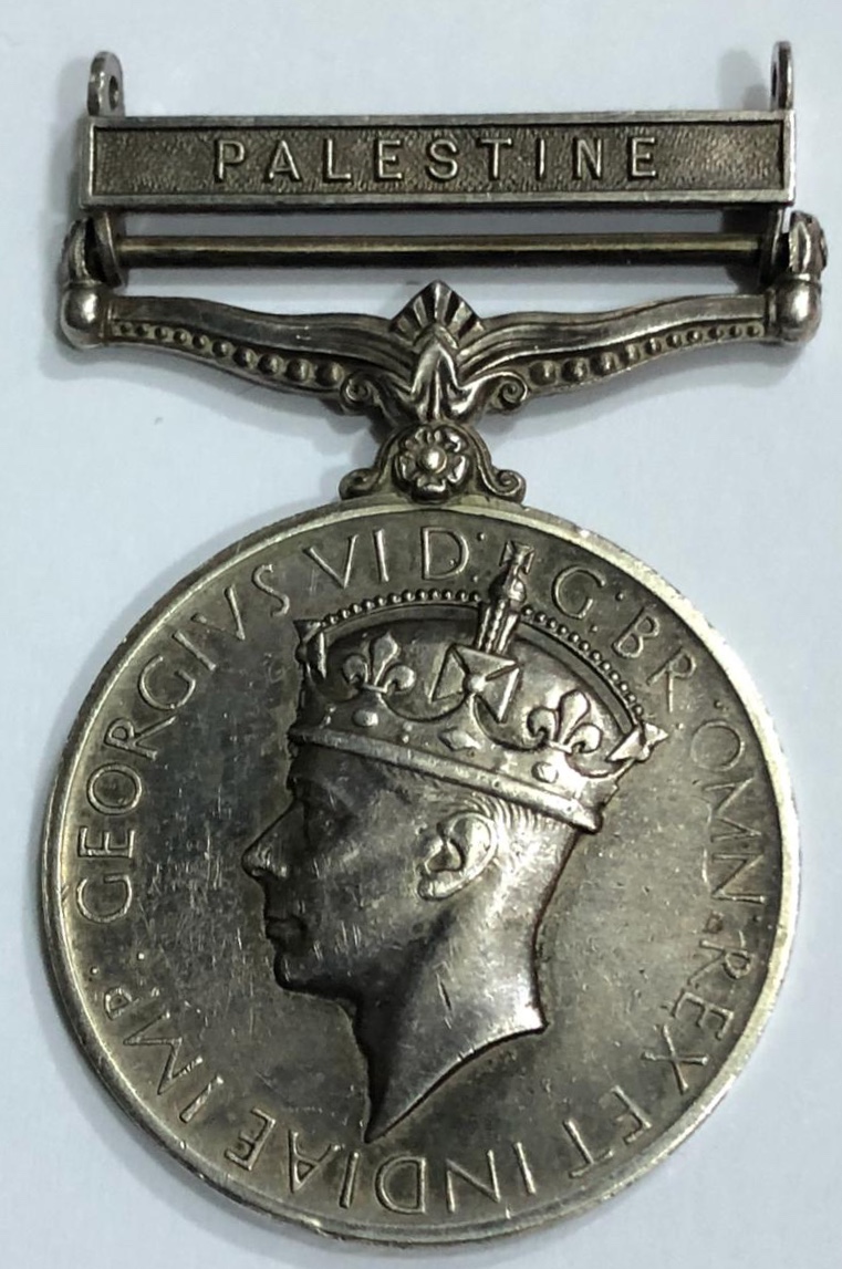Palestine Clasp TransJordan Frontier Force GSM Medal General Service Medal Britain United Kingdom 