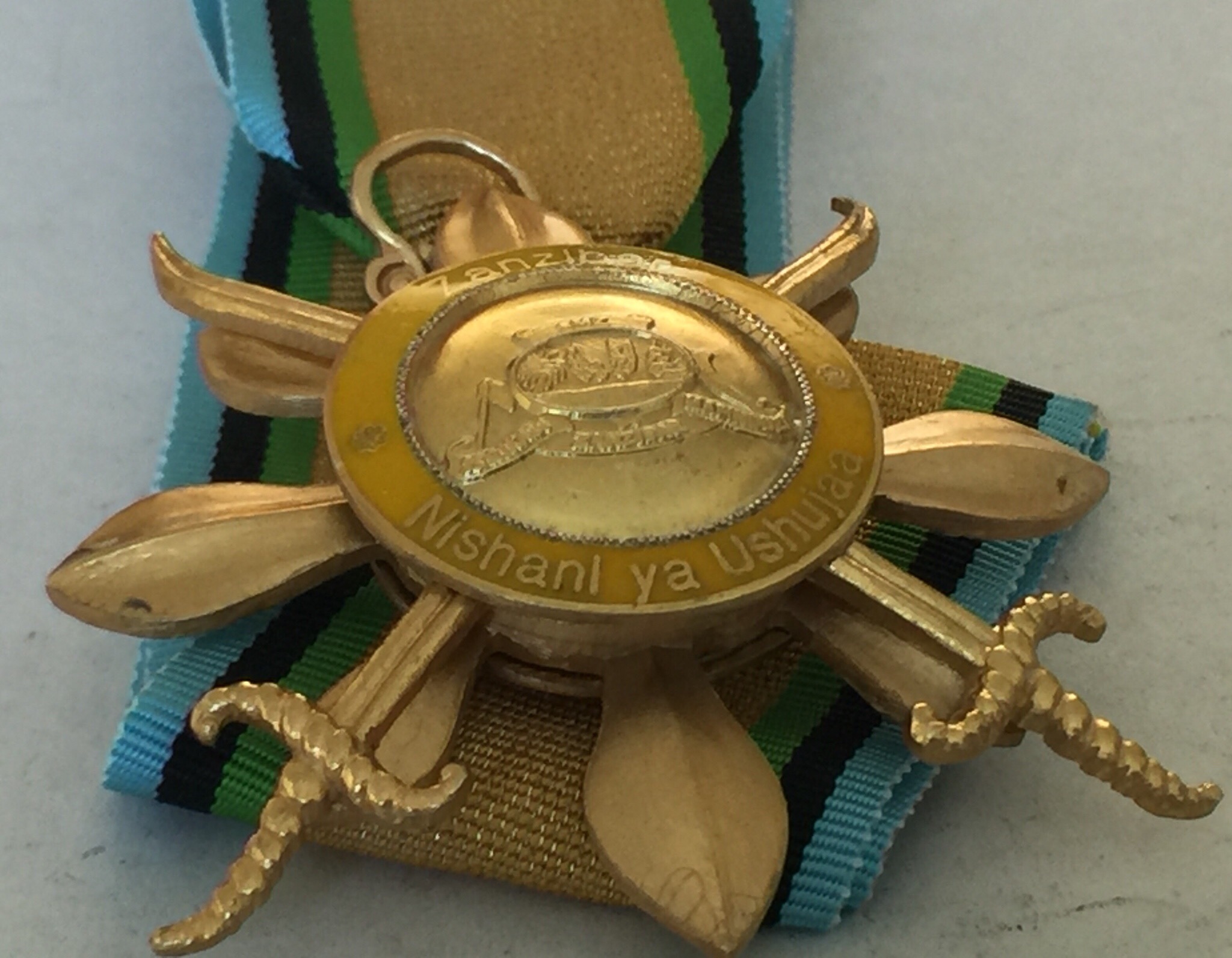 Zanzibar Order of Valour Courage(Nishani ya Ushujaa) Commander Neck Badge Medal