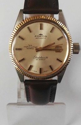 Vintage Fortis Stratoliner Automatic Watch President Ahmed Hassan Al Baker Iraq