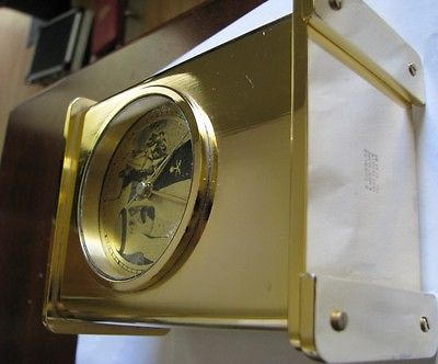 Titoni Desk Clock Saudi Arabia Special Gift King Abdullah Yellow Gold Plated