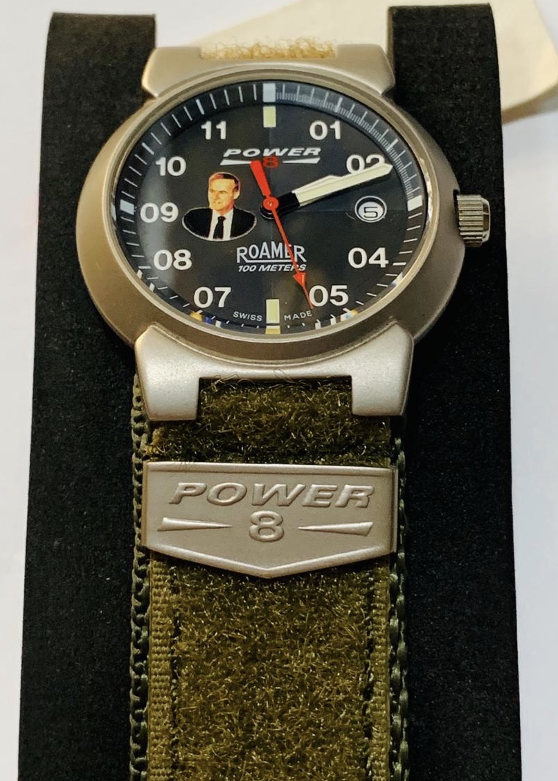 Roamer Power 8 Men’s Swiss Watch Syria Hafez Assad Military Style 750 932 with Case