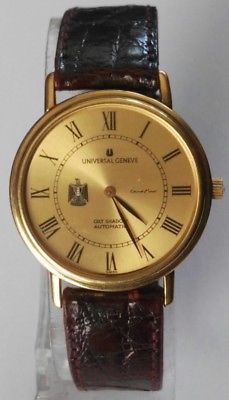 Universal Geneve Gilt Shadow Automatic Men Watch President Saddam Hussein Iraq