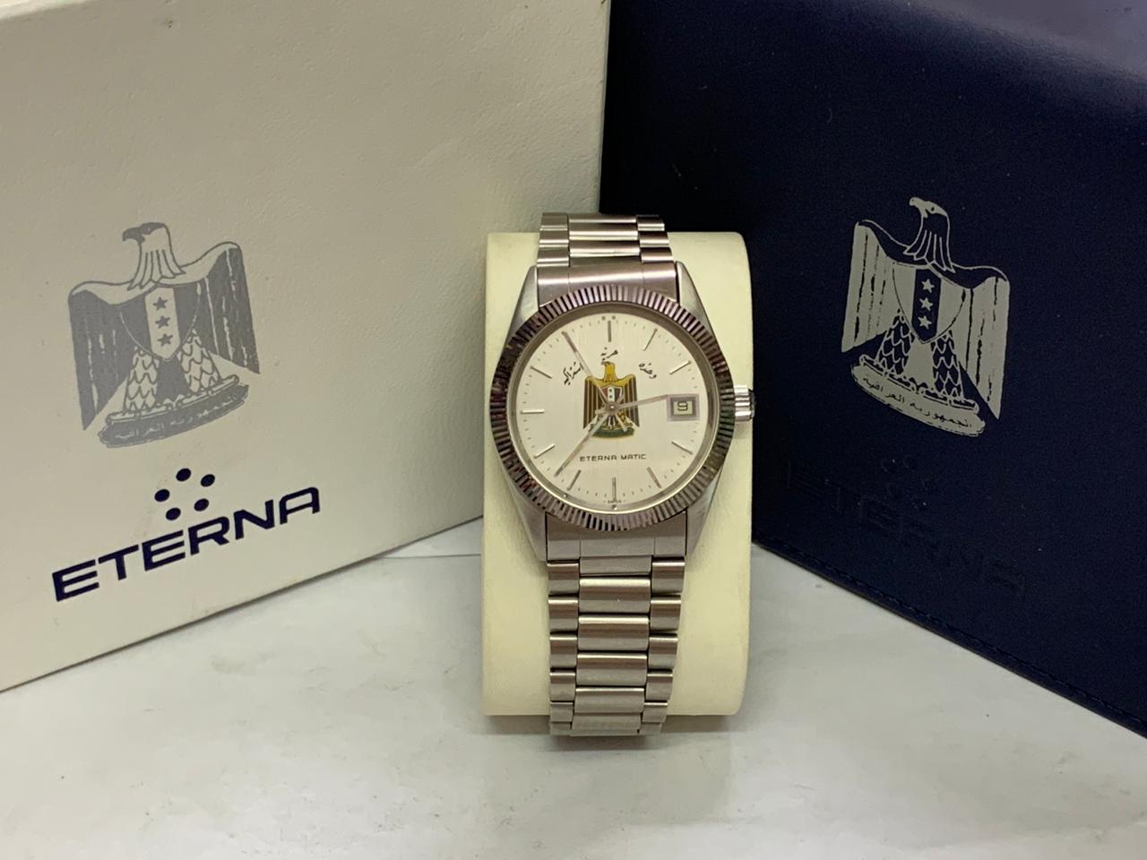 Eterna Matic KonTiki Automatic Men’s Watch Iraq Ministry of Defence Saddam Boxed ساعة اتيرنا اتوماتيك هدية من وزارة الدفاع العراقية فترة حكم صدام حسين