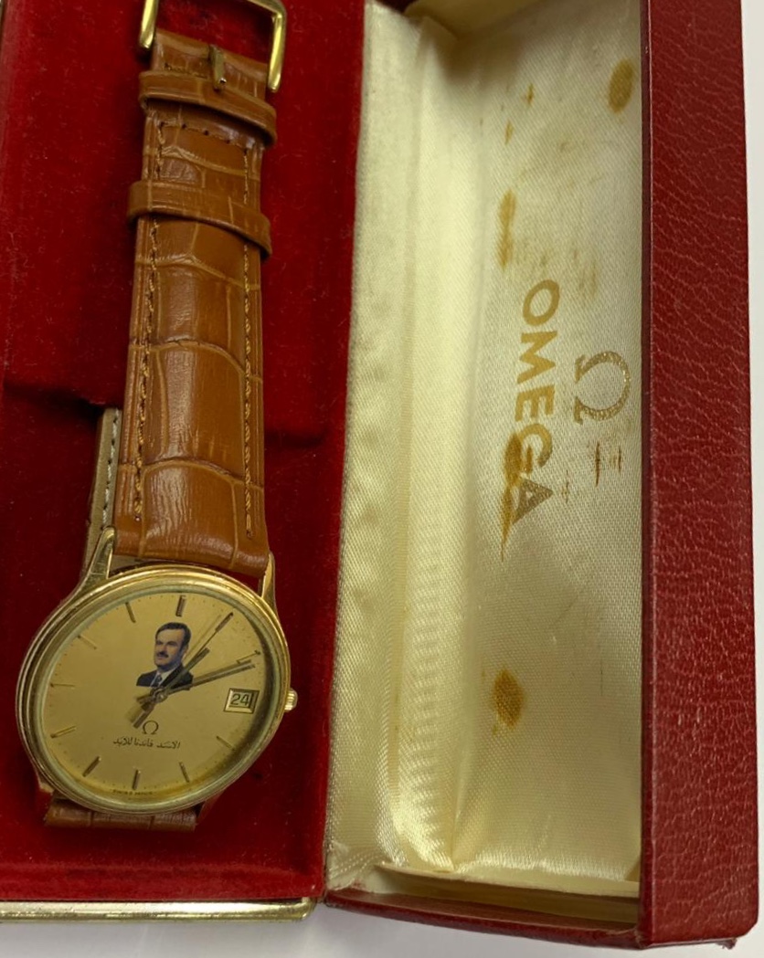 Omega Seamaster Quartz 1432 Men’s Watch Special Edition Syria Hafez Al Assad Box ساعة اوميغا سيماستر هدية من حافظ الاسد سوريا