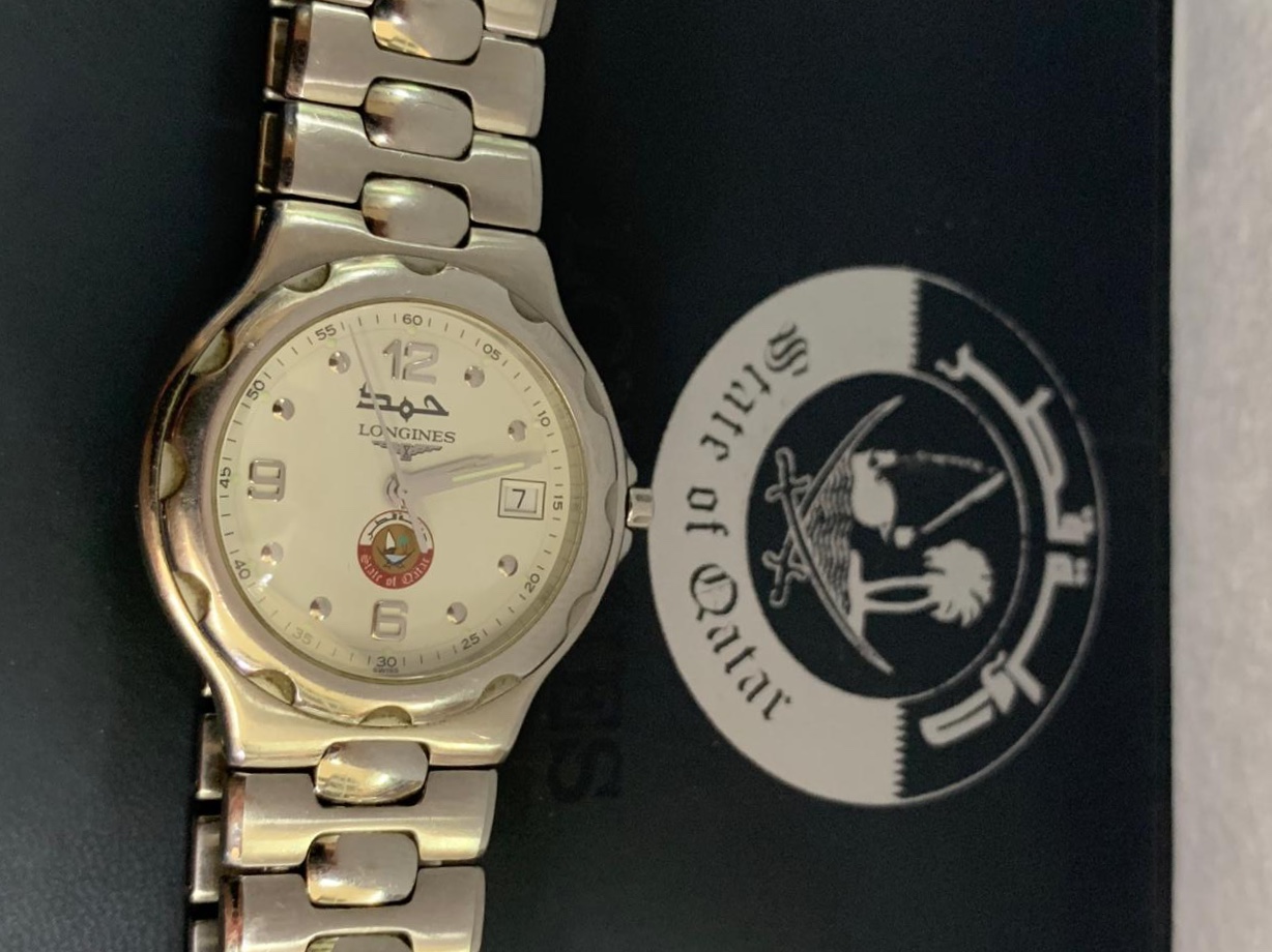 Longines Quartz L156.2 Men’s Watch Royal Court of Qatar Gifted by Emir Hamad ساعة لونجينز هدية من امير قطر حمد بن جاسم ال ثاني