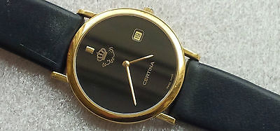 Certina 122 1020 26 Black Dial Jordan Royal Gift King Hussein Men's Swiss Watch