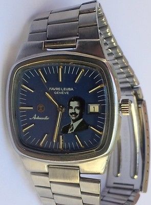 Vintage Favre Leuba Geneve Automatic Iraq Saddam Hussein Special Edition Watch