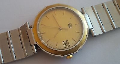 Baume & Mercier Geneve Gold Steel Jordan King Hussein Men Watch Royal Gift