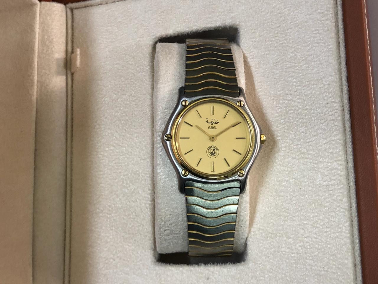 Ebel Quartz 81 Gold S Steel Men’s Watch Special Edition Qatar Court Emir Khalifa ساعة ايبل هدية من المرحوم الامير خليفة ال ثاني امير دولة قطر