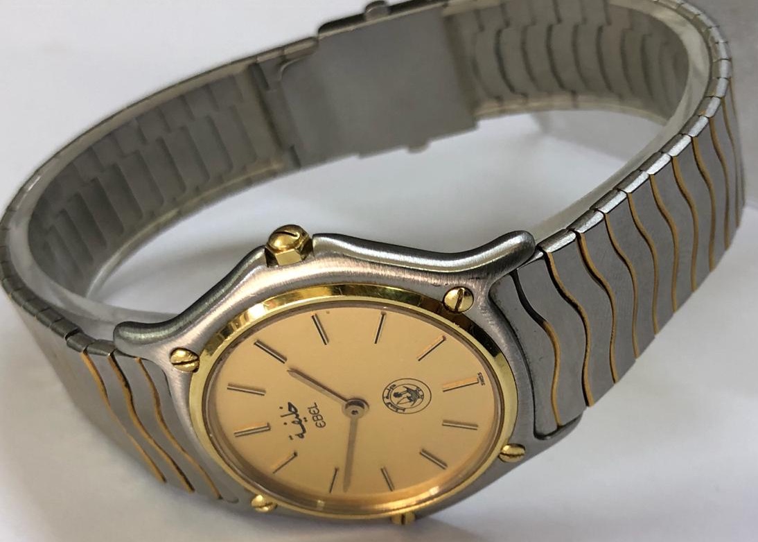 Ebel Quartz 81 Gold S Steel Men’s Watch Special Edition Qatar Court Emir Khalifa ساعة ايبل هدية من المرحوم الامير خليفة ال ثاني امير دولة قطر