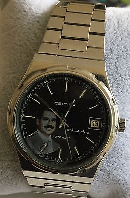 Certina Automatic 919 Men's Watch Presidential Saddam Hussein Iraq Black Dial