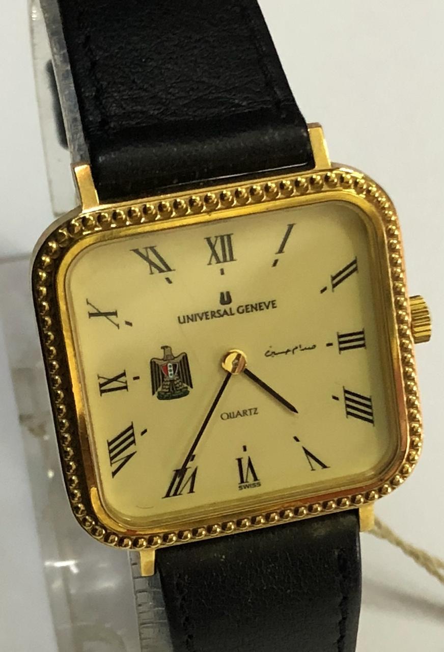 Universal Geneve Quartz Iraq Saddam Hussein Swiss Men’s Watch Special Edition ساعة يونيفيرسال هدية من صدام حسين
