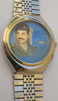 Tressa Automatic 5206 Men's Watch Presidential Saddam Hussein Iraq Blue Dial