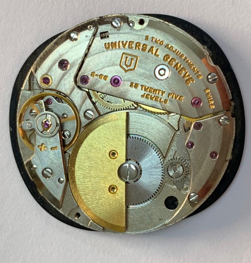 Universal Geneve Gilt Shadow Automatic 2-66 Men Watch Iraq Saddam Hussein Boxed ساعة يونيفيرسال هدية من صدام حسين